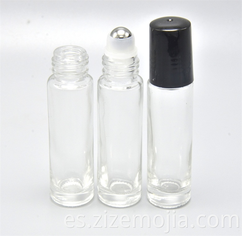 Roll on glass perfume e líquido spray 10 ml roller ball aceite esencial botella transparente